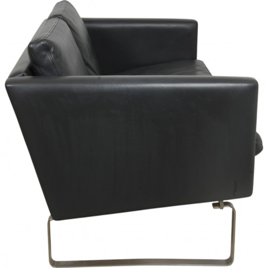 Hans Wegner CH-103 2-personers sofa i gråt læder