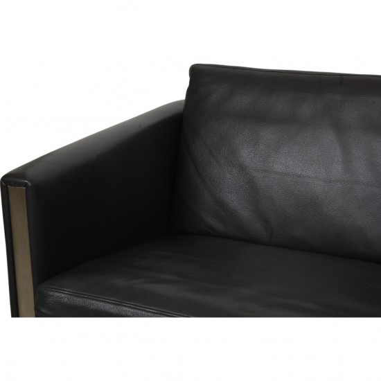 Hans Wegner CH-103 2-personers sofa i gråt læder