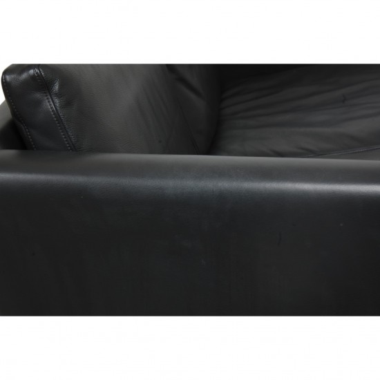 Hans Wegner CH-103 2-personers sofa i gråt læder