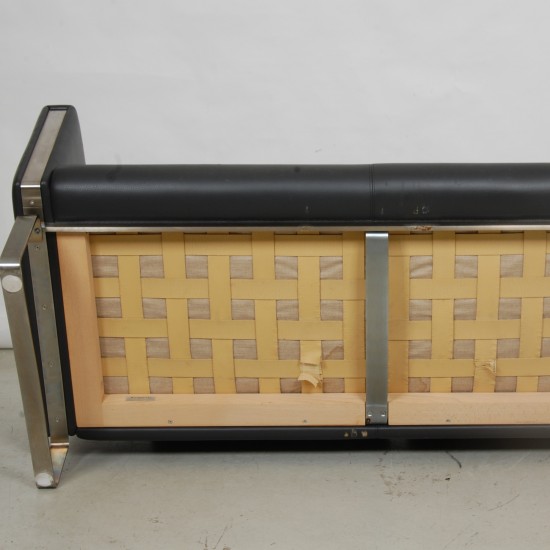 Hans Wegner CH-103 2-personers sofa i gråt læder