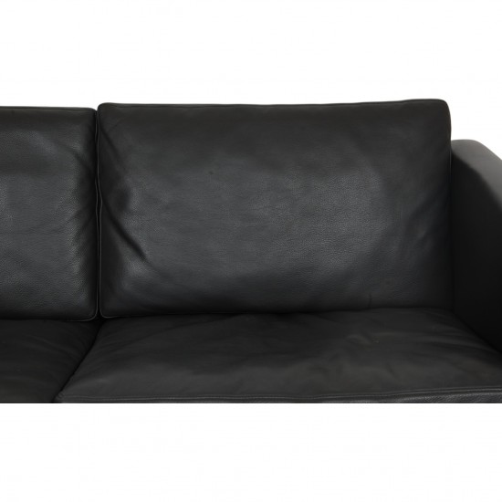 Hans Wegner CH-103 2-personers sofa i gråt læder