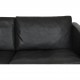 Hans Wegner CH-103 2-personers sofa i gråt læder