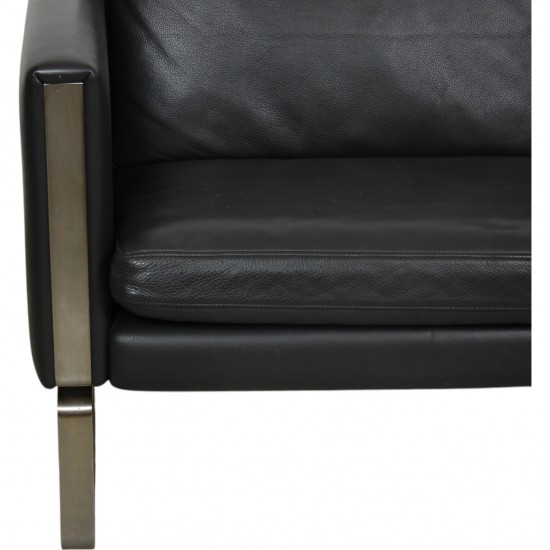 Hans Wegner CH-103 2-personers sofa i gråt læder
