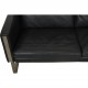 Hans Wegner CH-103 2-personers sofa i gråt læder
