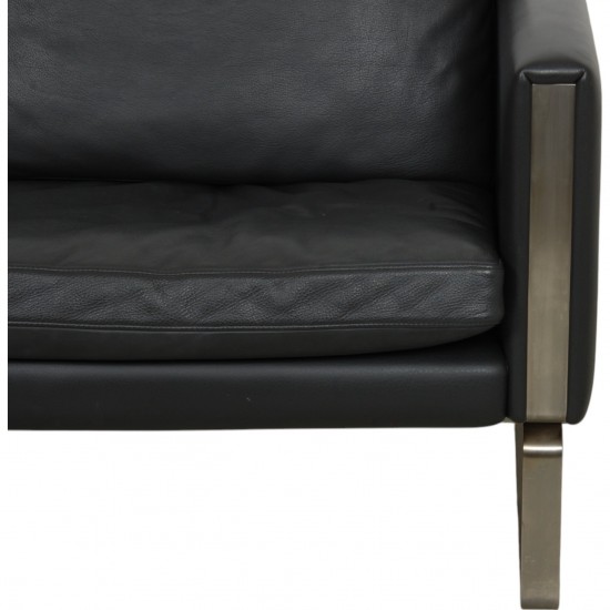 Hans Wegner CH-103 2-personers sofa i gråt læder