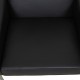Hans Wegner Airport lounge chair newly upholstered in black bizon leather