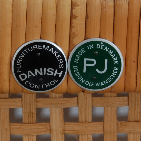 Ole Wanscher Colonial stol af mahogni og sort læder