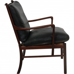 Ole Wanscher Colonial stol af mahogni og sort læder