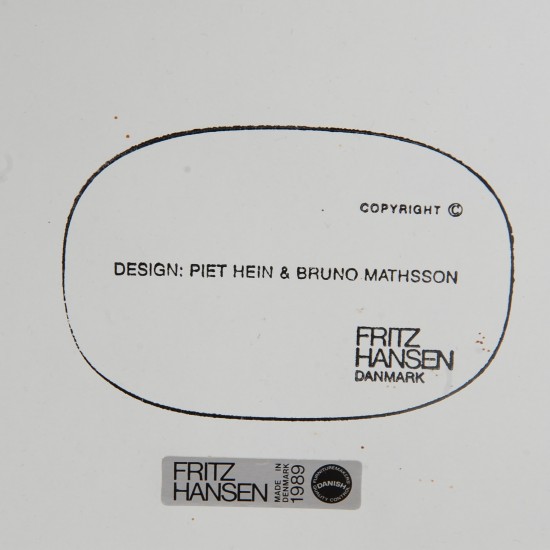 Piet Hein hvidt Super elipse bord 180x120 Cm 1989