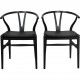 Sæt med 2 sorte Hans Wegner CH24 stole