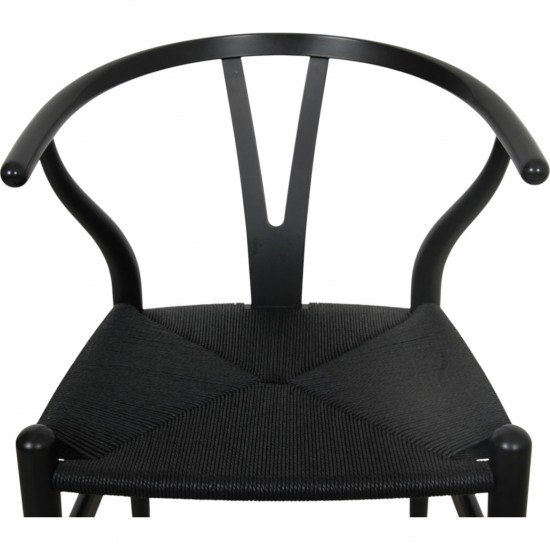 Sæt med 2 sorte Hans Wegner CH24 stole