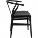 Sæt med 2 sorte Hans Wegner CH24 stole