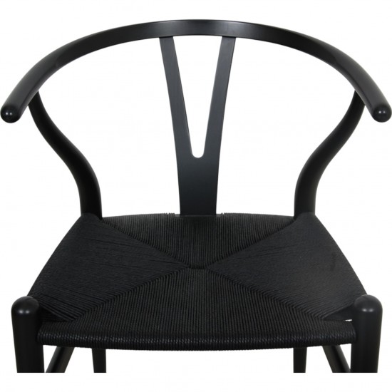 Sæt med 2 sorte Hans Wegner CH24 stole