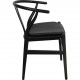 Sæt med 2 sorte Hans Wegner CH24 stole