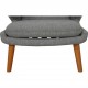 Hans Wegner Bamse stol med skammel i gråt Hallingdal stof