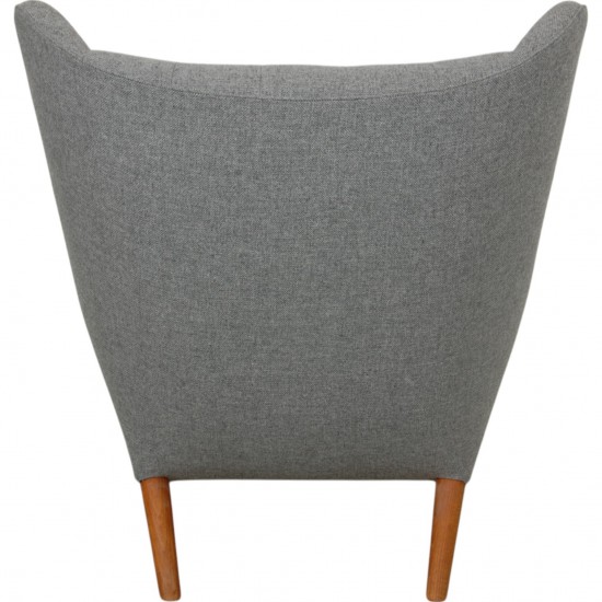 Hans Wegner Bamse stol med skammel i gråt Hallingdal stof
