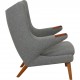 Hans Wegner Bamse stol med skammel i gråt Hallingdal stof
