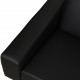 Hans J Wegner 3pers Airport sofa newly upholstered with black bison leather