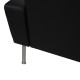 Hans J Wegner 3pers Airport sofa newly upholstered with black bison leather