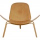 Hans Wegner CH07 Shell chair i natur læder