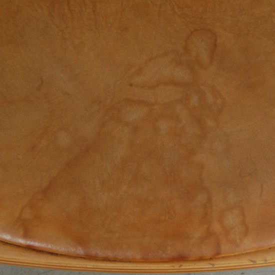 Hans Wegner CH07 Shell chair i natur læder