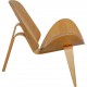Hans Wegner CH07 Shell chair i natur læder