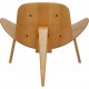 Hans Wegner CH07 Shell chair i natur læder