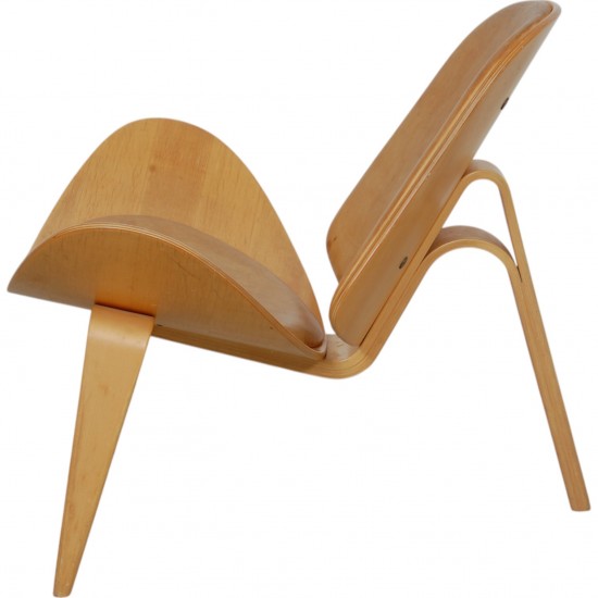 Hans Wegner CH07 Shell chair i natur læder