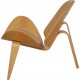 Hans Wegner CH07 Shell chair i natur læder