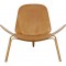Hans Wegner CH07 Shell chair i natur læder