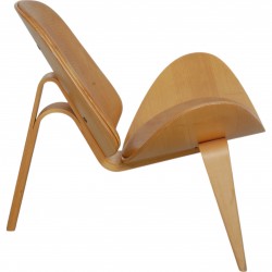 Hans Wegner CH07 Shell chair i natur læder