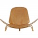 Hans Wegner CH07 Shell chair i natur læder