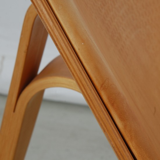 Hans Wegner CH07 Shell chair i natur læder