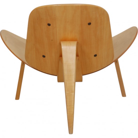 Hans Wegner CH07 Shell chair i natur læder