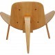 Hans Wegner CH07 Shell chair i natur læder