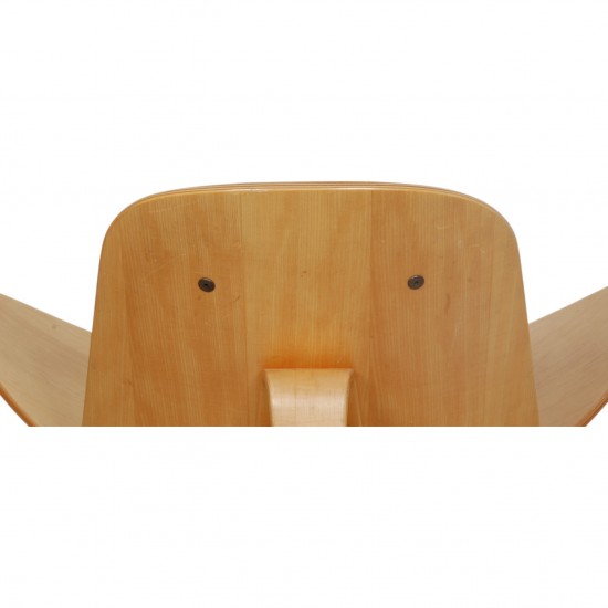 Hans Wegner CH07 Shell chair i natur læder