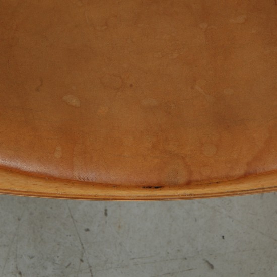 Hans Wegner CH07 Shell chair i natur læder