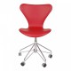 Arne Jacobsen Seven office chair 3117 with red classic leather