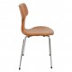 Arne Jacobsen T-chair reupholstered i cognac classic leather