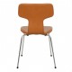 Arne Jacobsen T-chair reupholstered i cognac classic leather