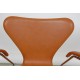 Arne Jacobsen Seven office chair 3217 with cognac classic leather 