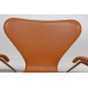 Arne Jacobsen syver kontorstol 3217 i cognac classic læder 