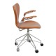 Arne Jacobsen Seven office chair 3217 with cognac classic leather 