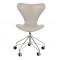 Arne Jacobsen syver kontorstol 3117 i grå classic læder 