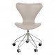 Arne Jacobsen Seven office chair 3117 with grey classic leather