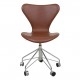 Arne Jacobsen Seven office chair 3117 with mokka classic leather