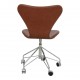 Arne Jacobsen Seven office chair 3117 with mokka classic leather