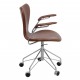 Arne Jacobsen Seven office chair 3217 with mokka classic leather 