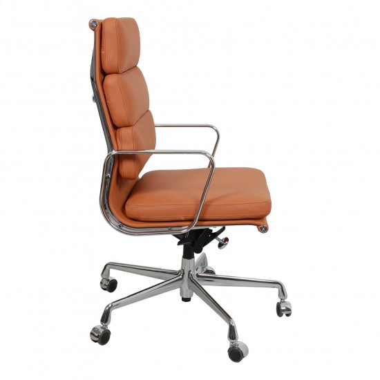  Charles Eames New Office chair, EA-219, cognac leather 