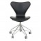 Arne Jacobsen syver kontorstol 3117 i sort classic læder